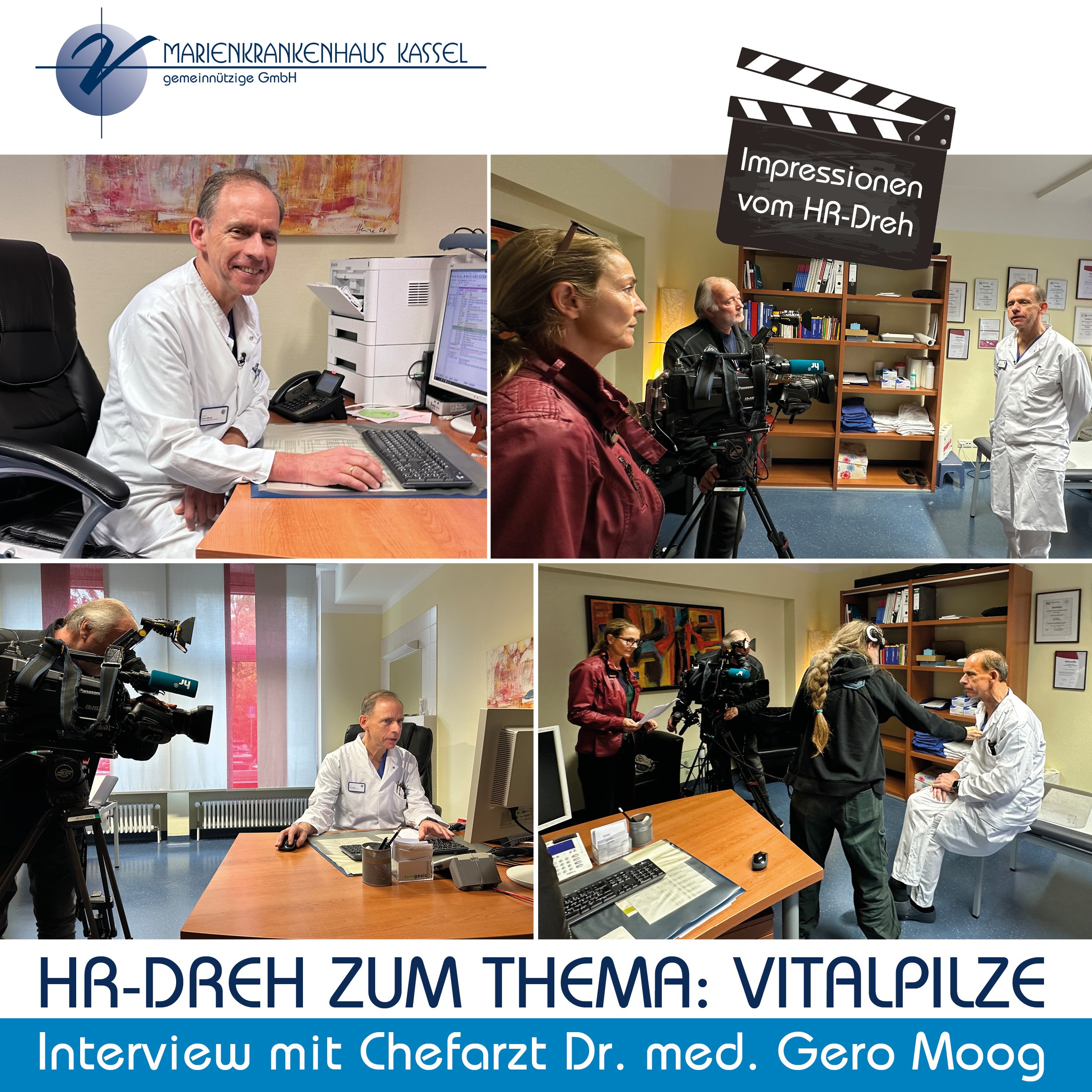 HR-Dreh zum Thema “Vitalpilze” mit Dr. med. Gero Moog