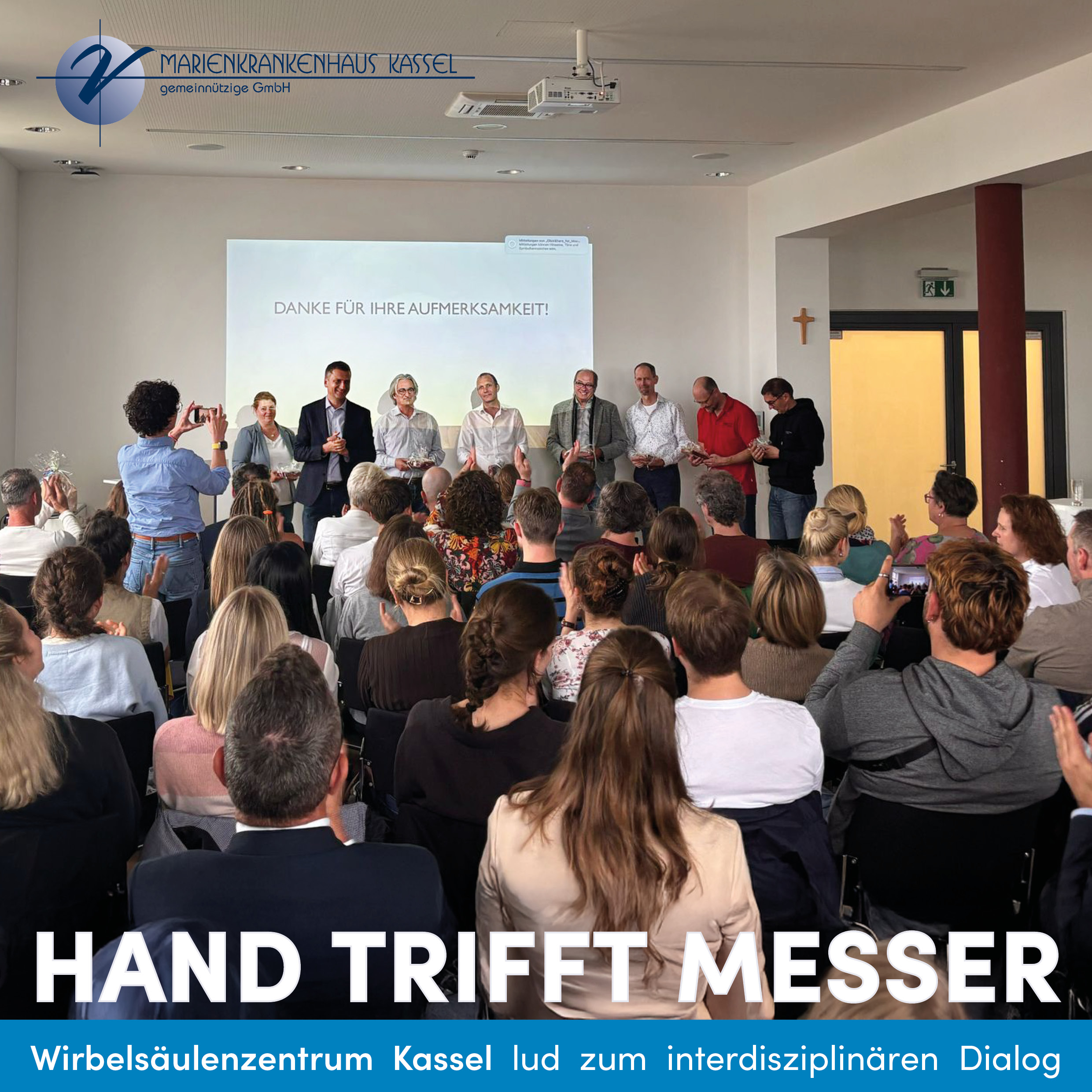 Hand trifft Messer
